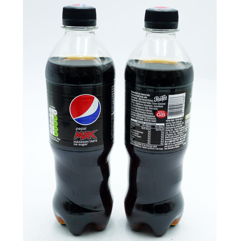 Pepsi-Max-No-Sugar-Cola-Bottle-500ml. Pepsi-Max-No-Sugar-Cola-Bottle-500ml.